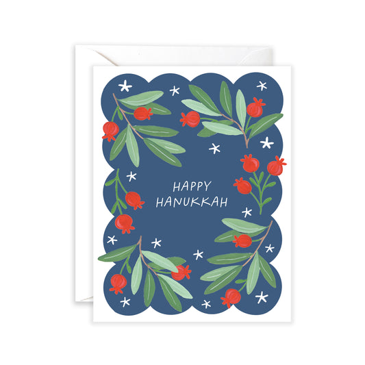 Hanukkah Pomegranate Greeting Card