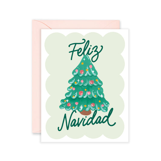 Feliz Navidad Tree Greeting Card
