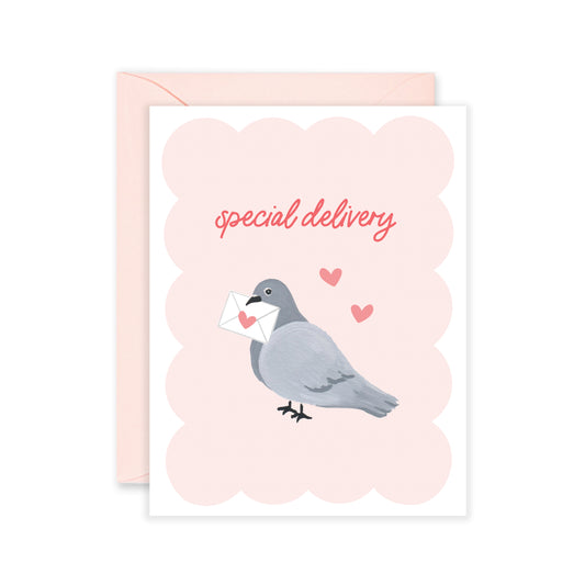 Carrier Pigeon Love Letter Delivery Greeting Card