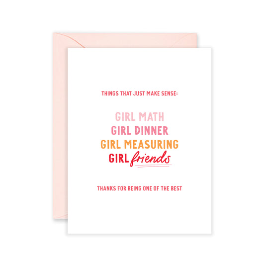 Things That Just Make Sense Friendship Greeting Card