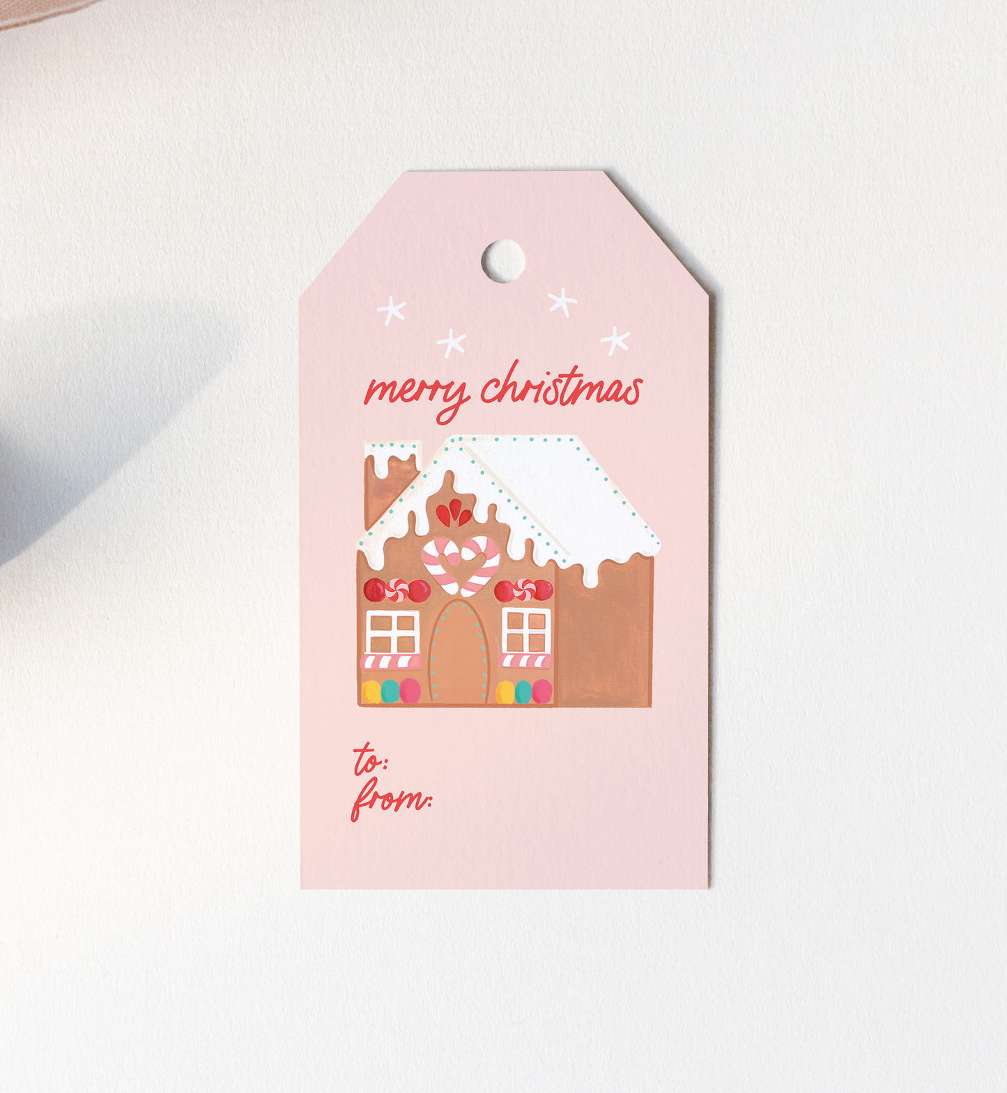 Gingerbread Christmas Gift Tag Set