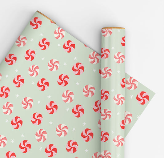 Peppermint Holiday Gift Wrap