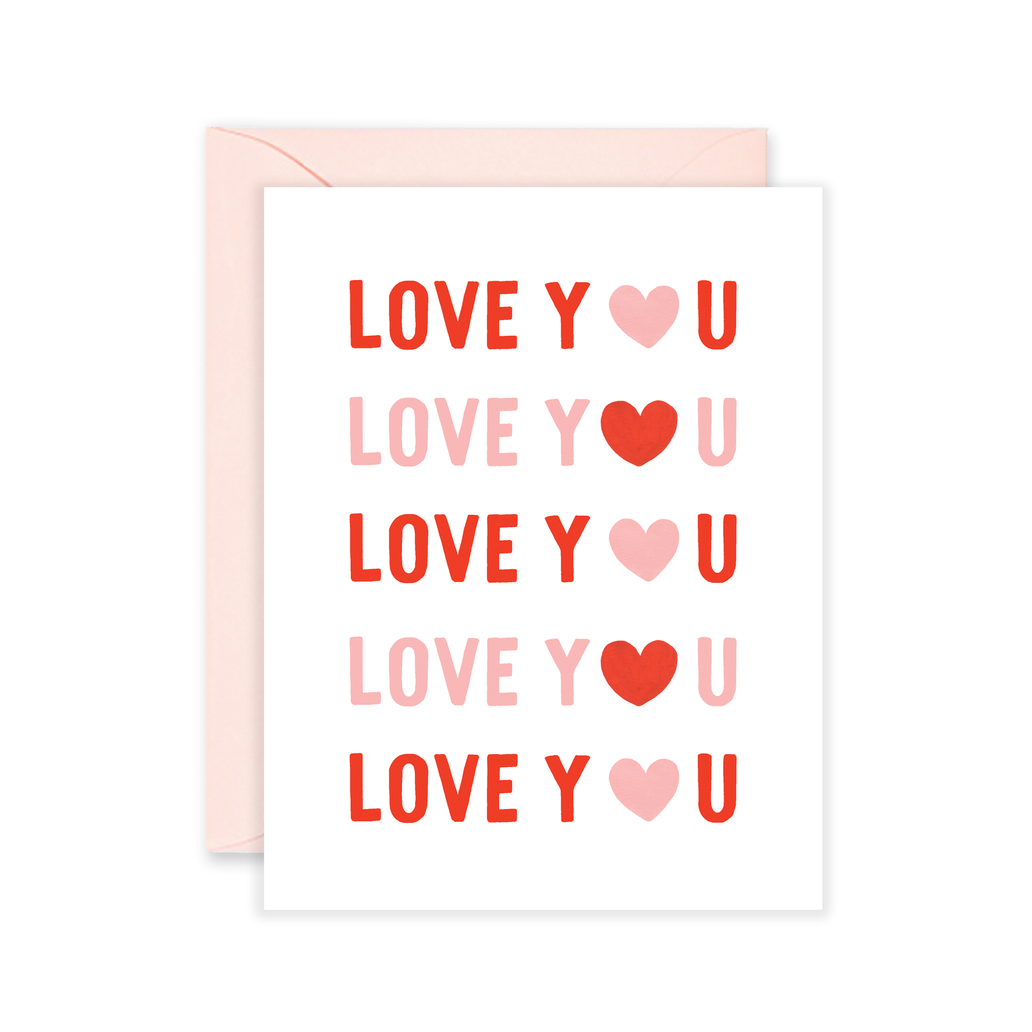 Love You Hearts Greeting Card