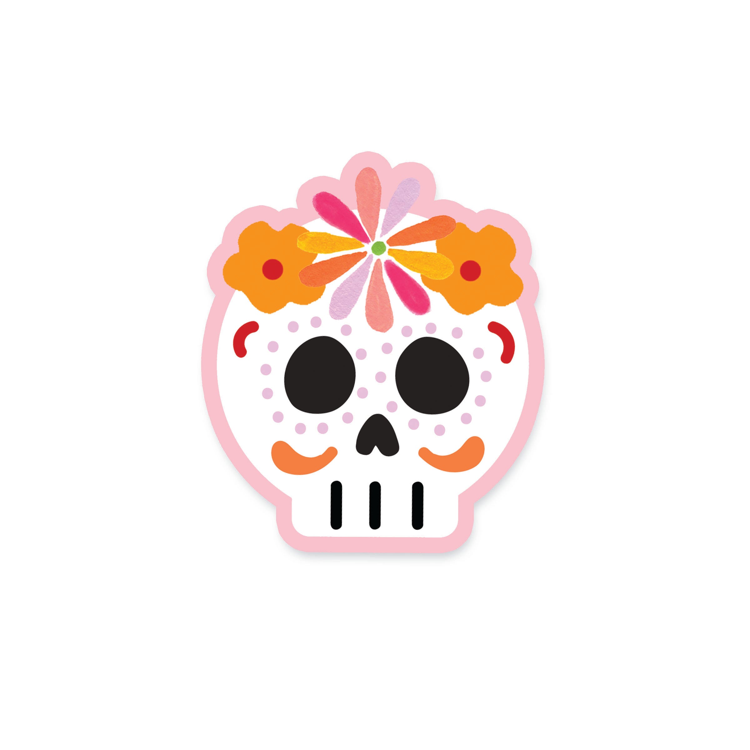 Calabera Sticker Calavera Pink - Day of The Dead Sticker – Isabella MG & Co.