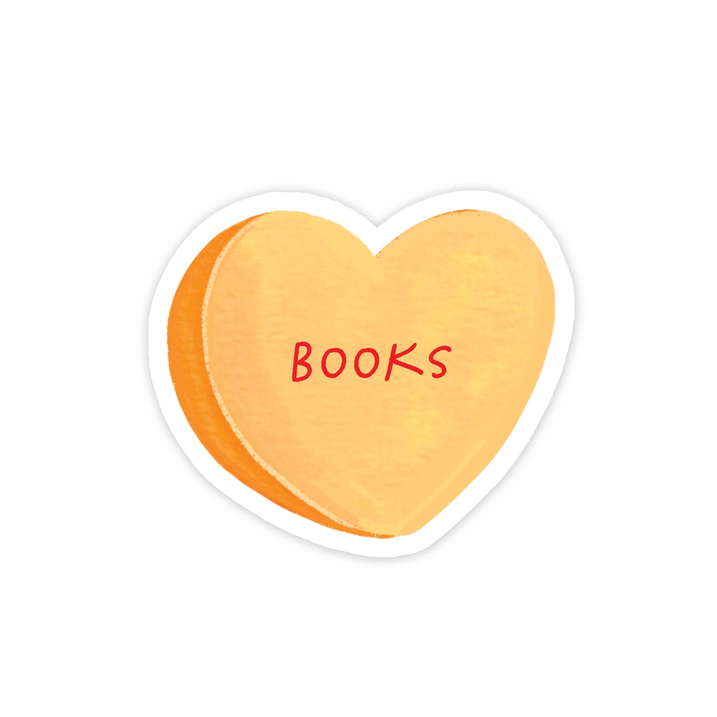 Books Candy Heart Sticker