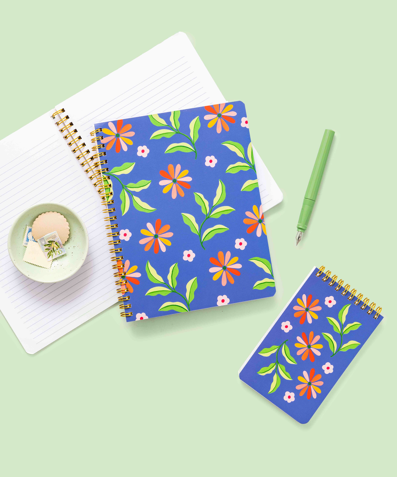 Mini Blue Jardin Notebook