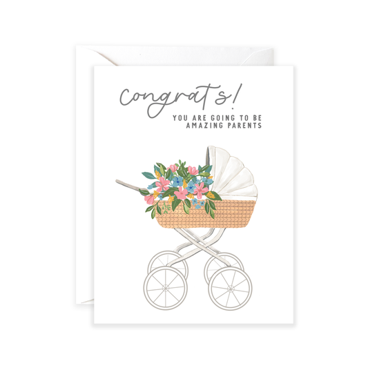 Amazing Parents Carriage Greeting Card - $2