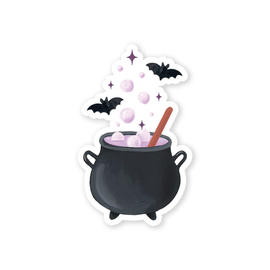 Witches Cauldron Halloween Sticker