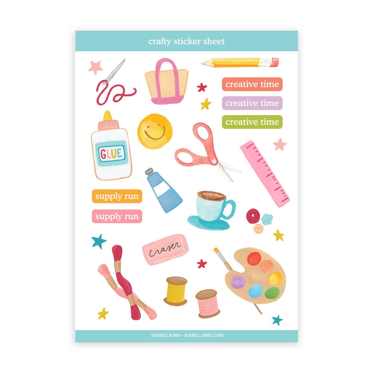 Crafty Planner Sticker Sheet