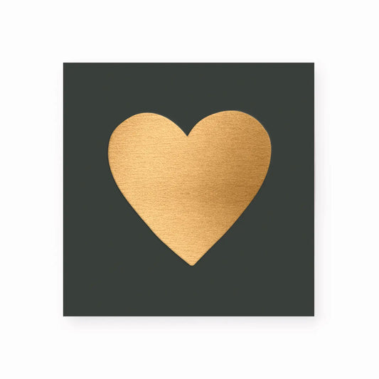 Embossed Gold Heart: Small Double-Sided Match Box