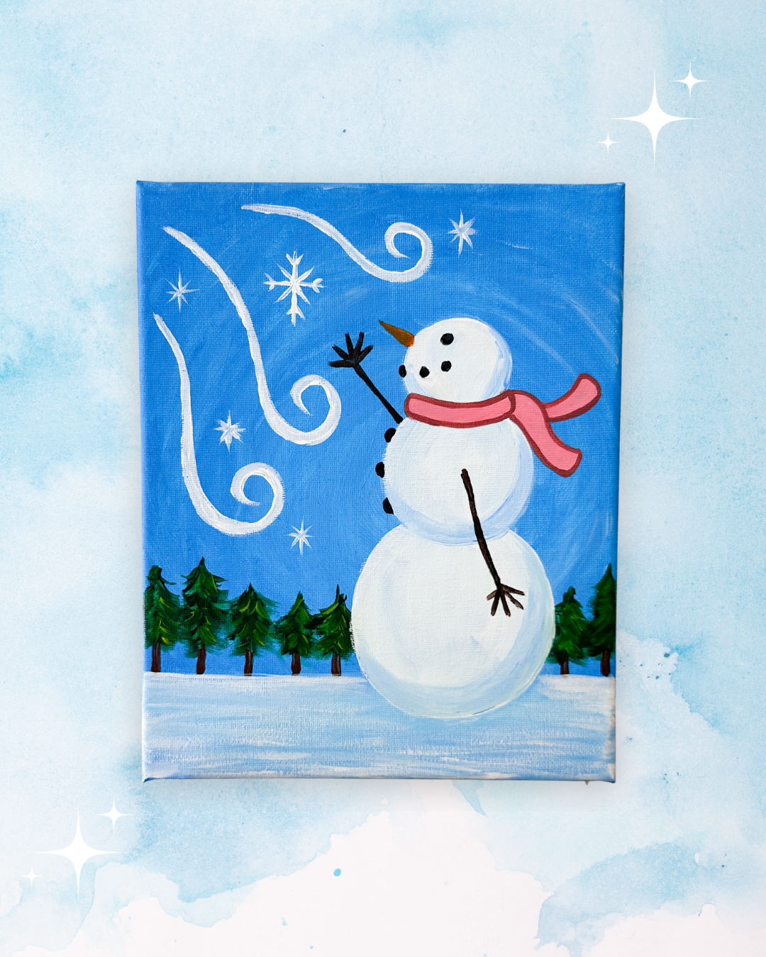 Paint + Sip Workshop: "Snowy Wishes" November 16, 2024