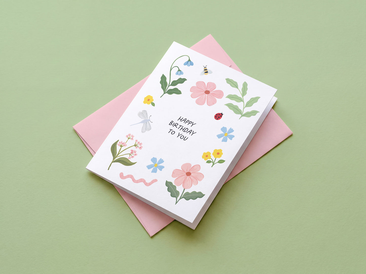 Garden Party Birthday Greeting Card