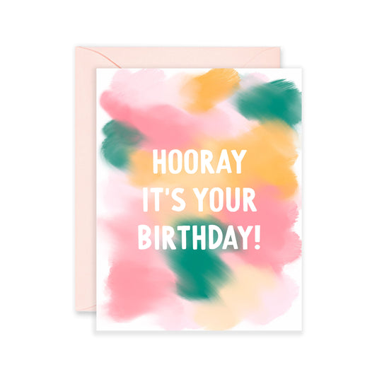 $2 Colorful Hooray Birthday Greeting Card