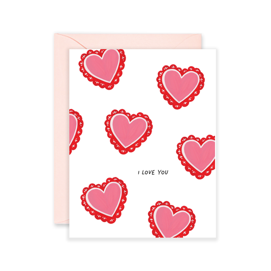 I Love You Doilies Hearts