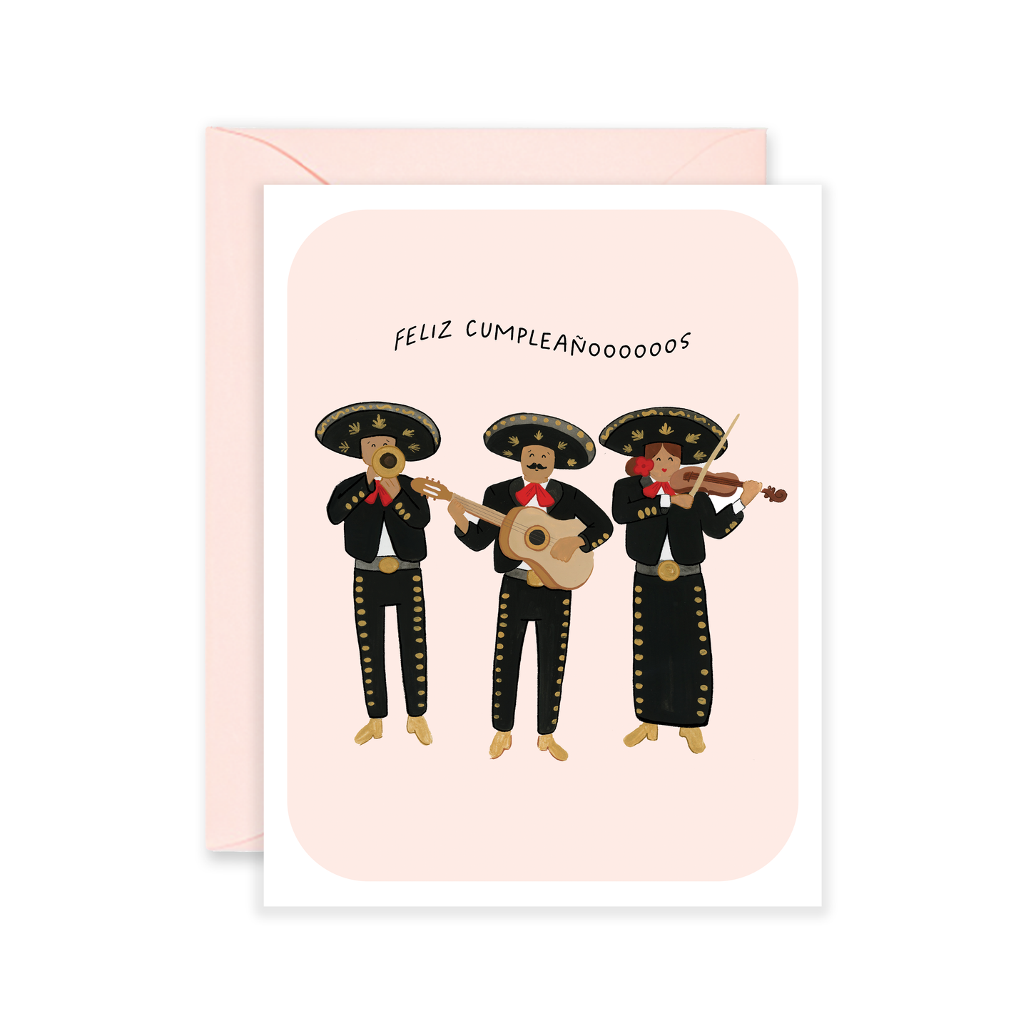 Mariachi Trio Cumpleaños Greeting Card