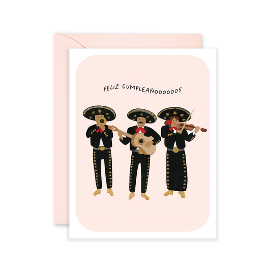 Mariachi Trio Cumpleaños Greeting Card