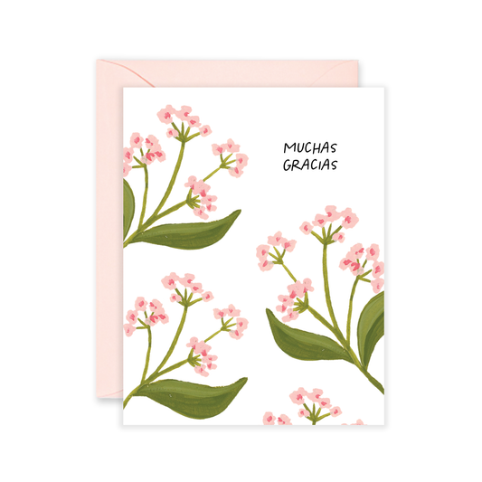 Muchas Gracias Flores Greeting Card