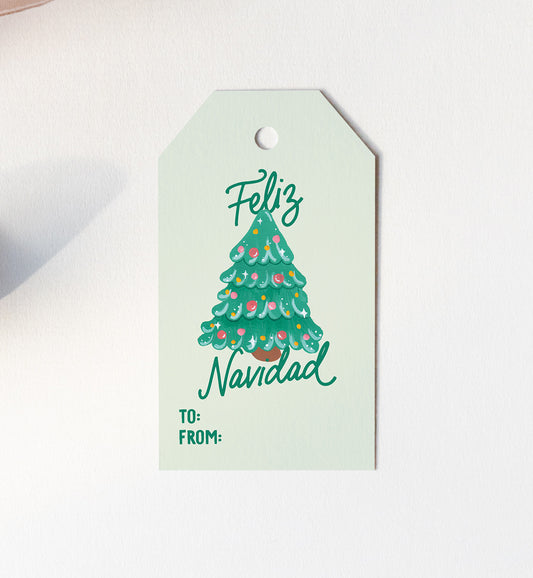 Navidad Tree Gift Tag Set