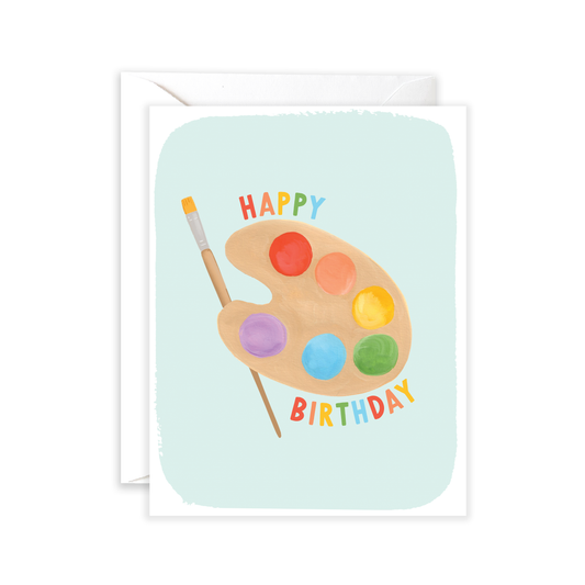Paint Palette Birthday Greeting Card