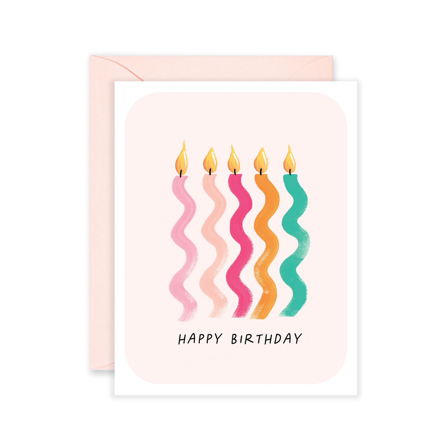 Squiggly Birthday Candles | Colorful Birthday Greeting Card