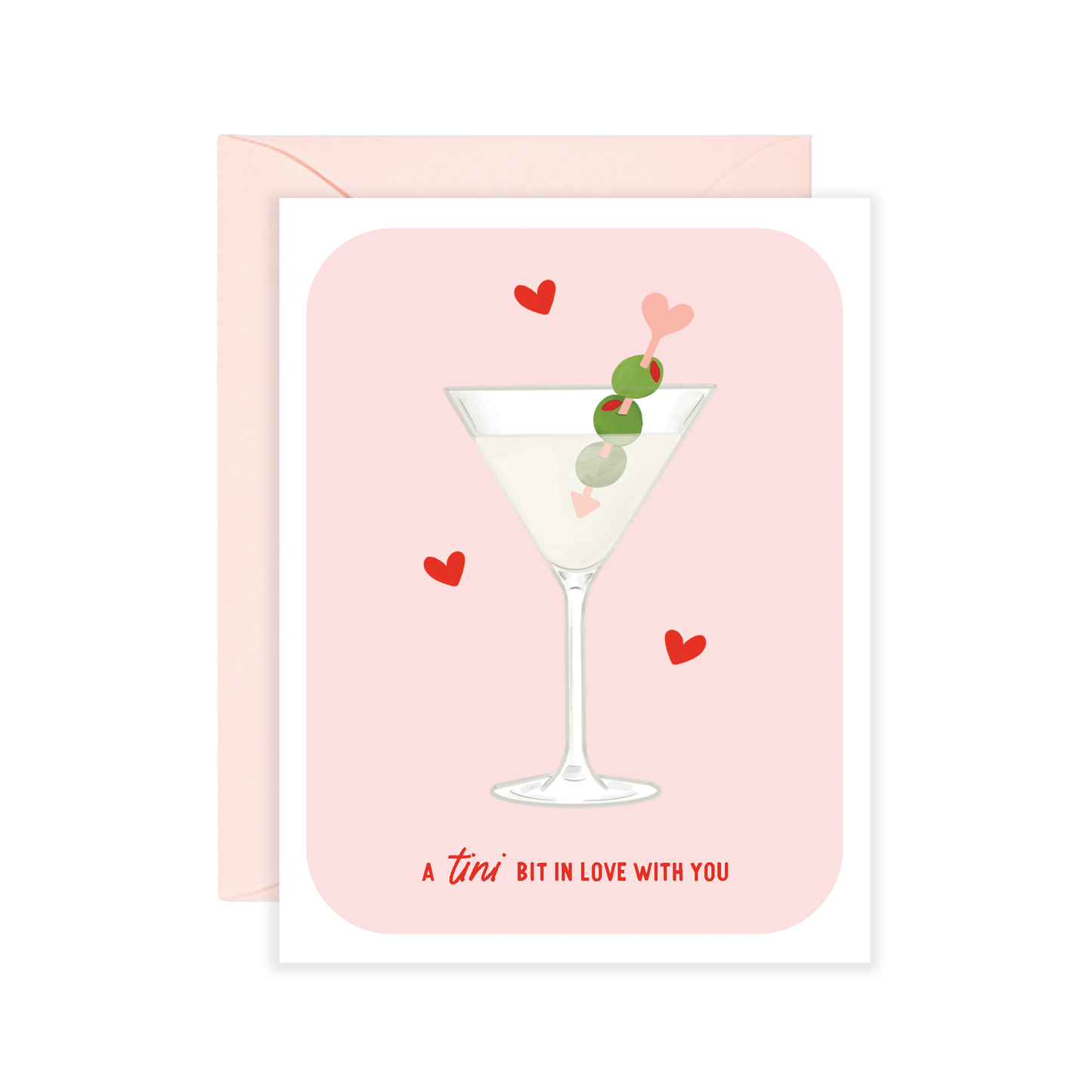 Tini Bit in Love Card | Martini Valentine's Day Card