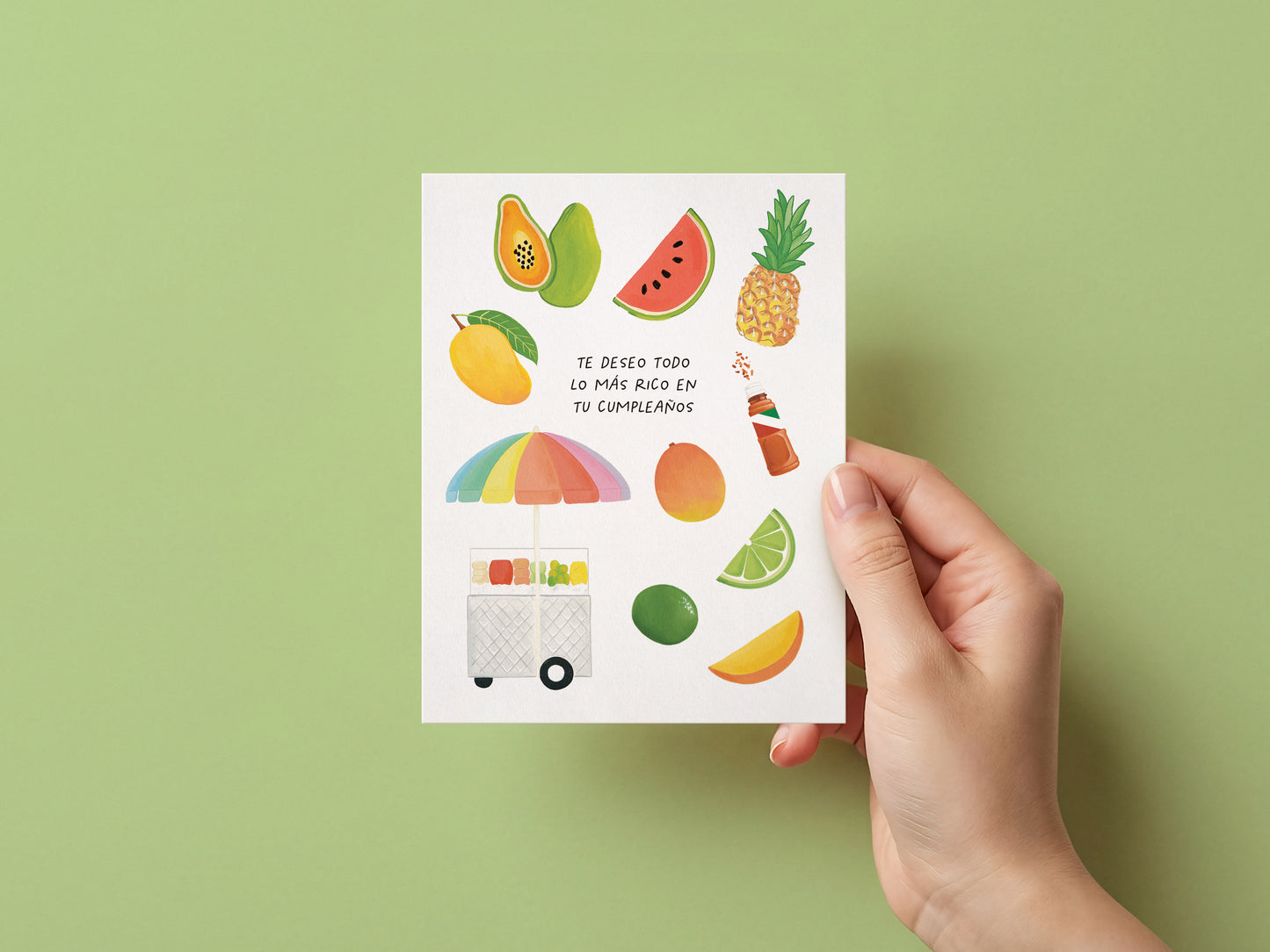 Todo Lo Mas Rico Greeting Card