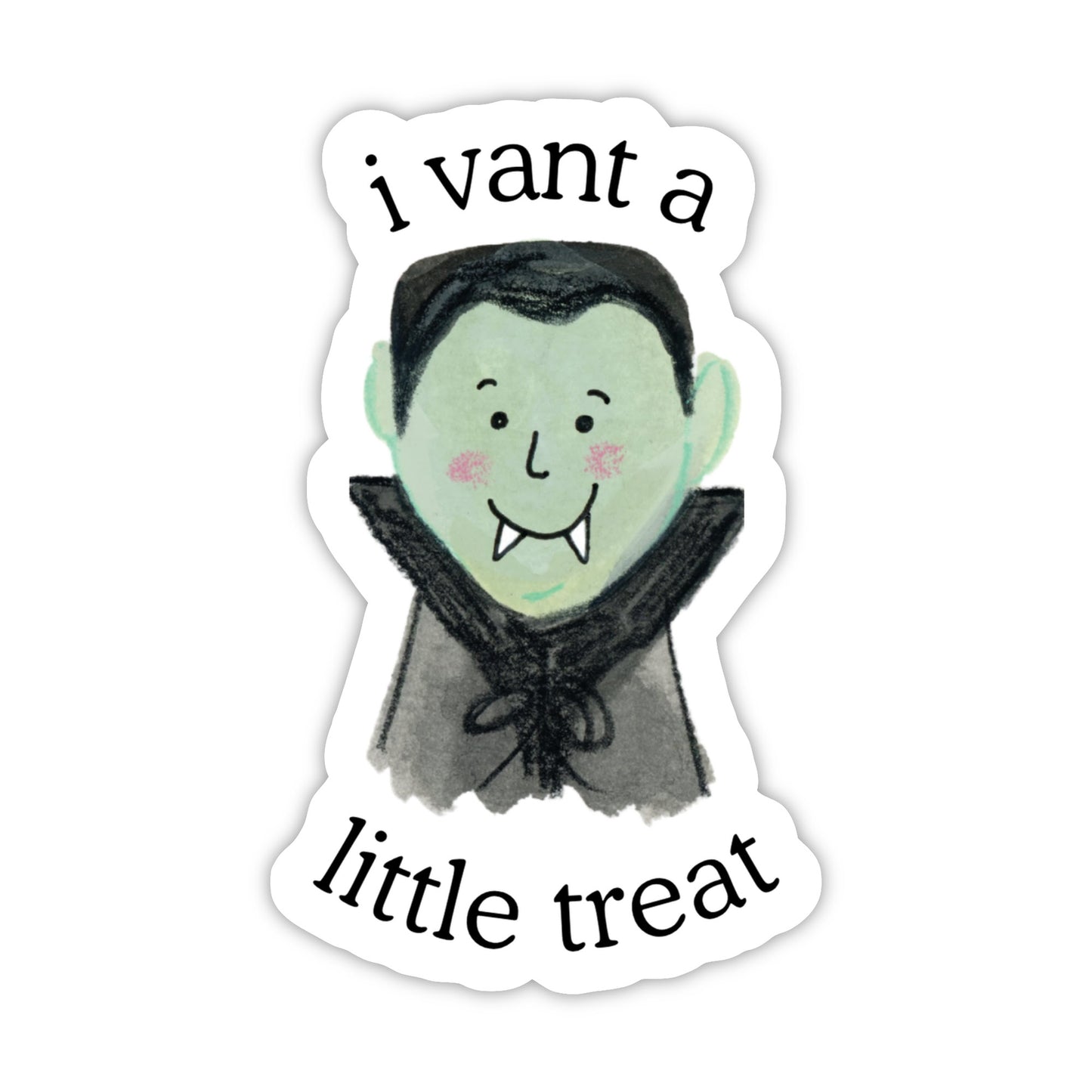 Dracula Treat Halloween Sticker