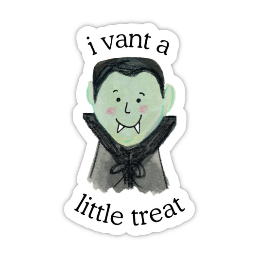 Dracula Treat Halloween Sticker
