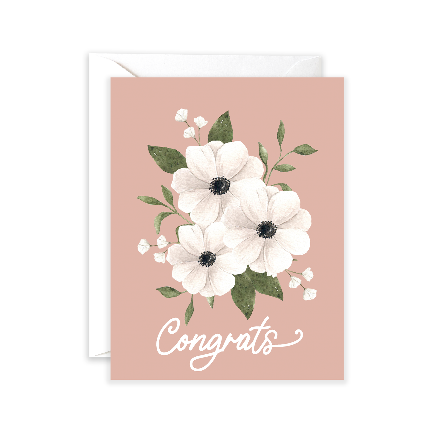 Congrats Anemone Greeting Card