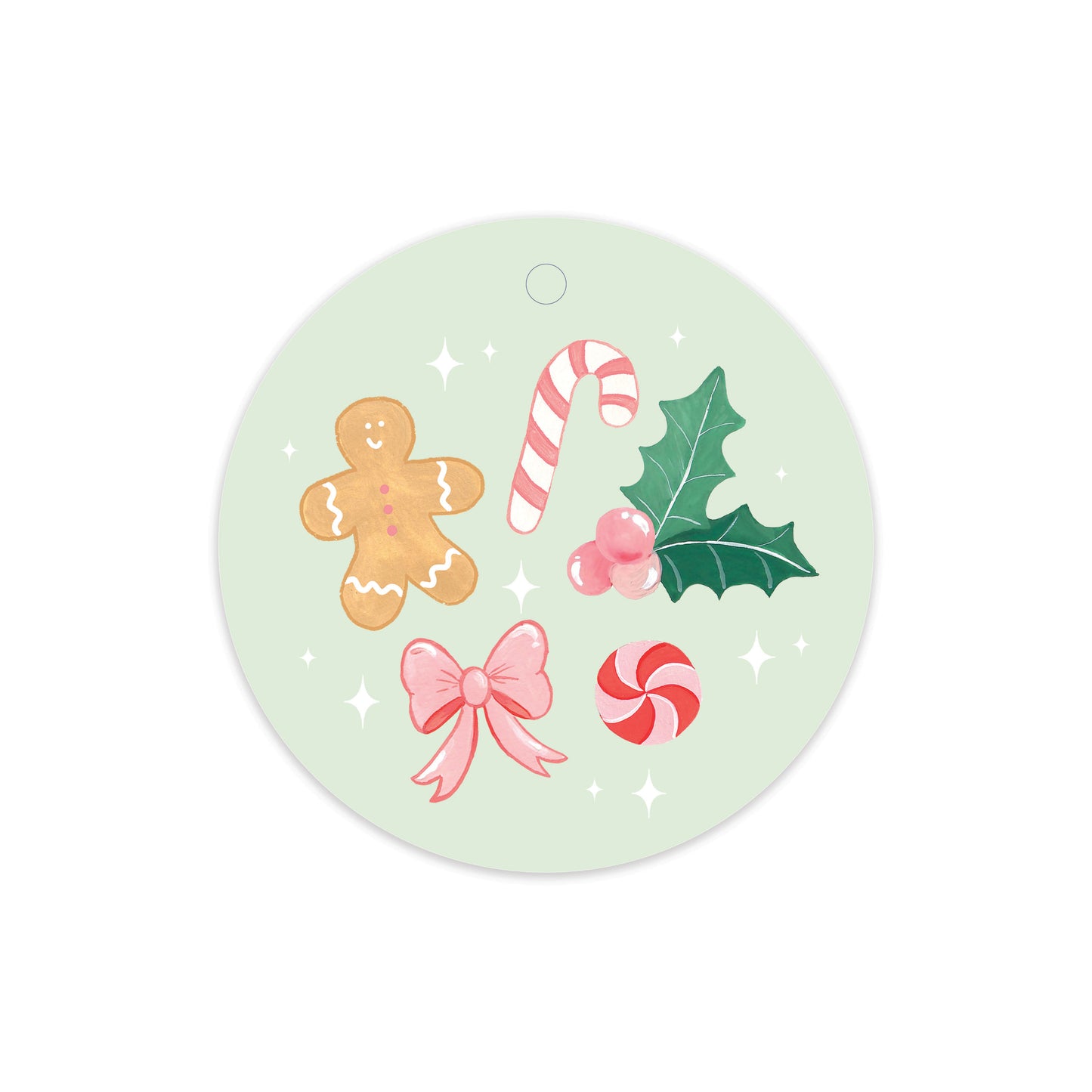 Gingerbread Cheer Circle Gift Tags
