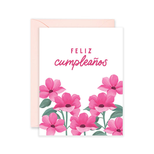 Flores de Cumpleaños Birthday Card