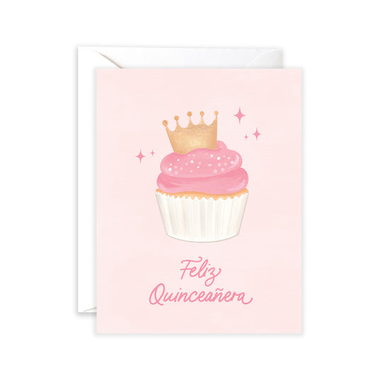 Quinceañera Cupcake Card