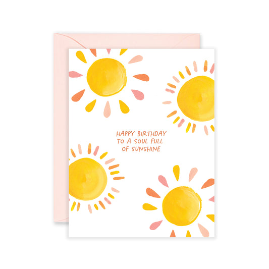 Sunshine Soul Birthday Greeting Card