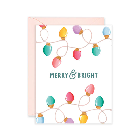 Merry and Bright Lights Christmas Card