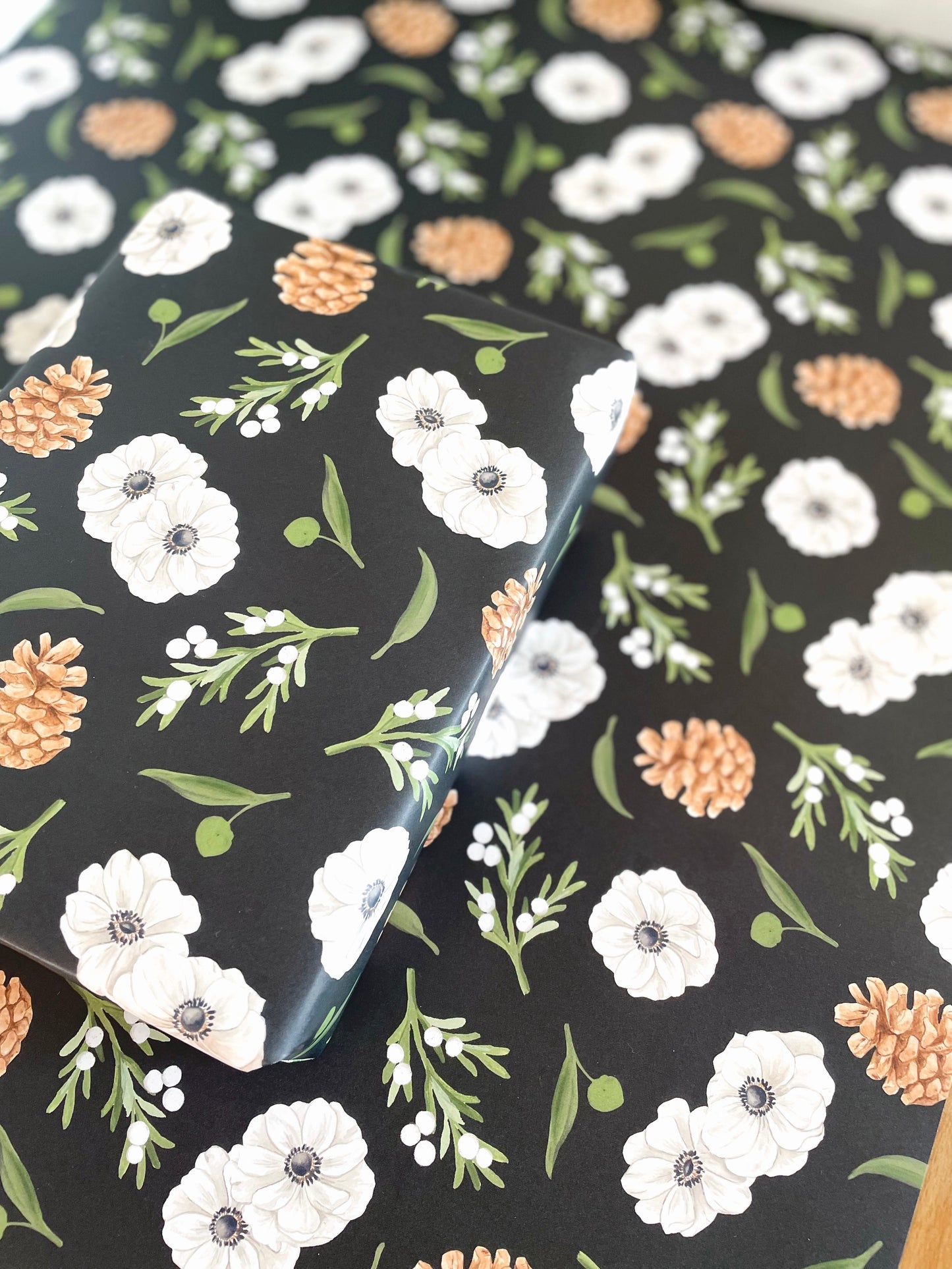 Winter Anemones Holiday Gift Wrap