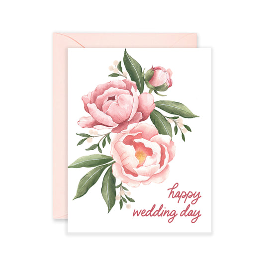 Wedding Bouquet Greeting Card | Happy Wedding Day Card