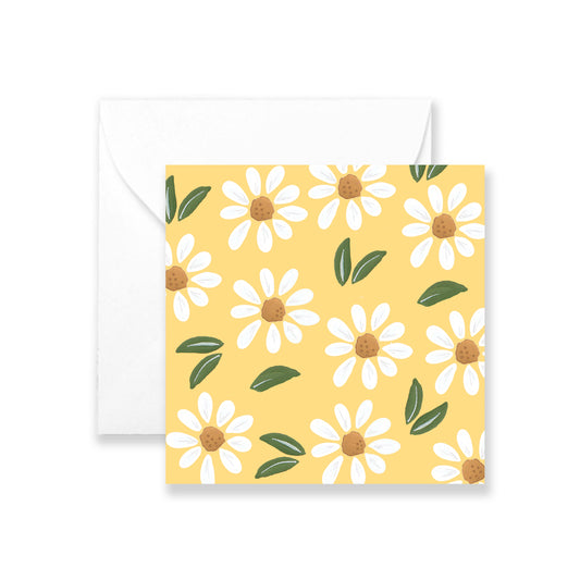 White Daisies - Izzy Mini Greeting Card