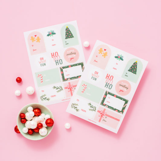 Christmas Gift Tags Sticker Sheet - Amour Daydream Studio
