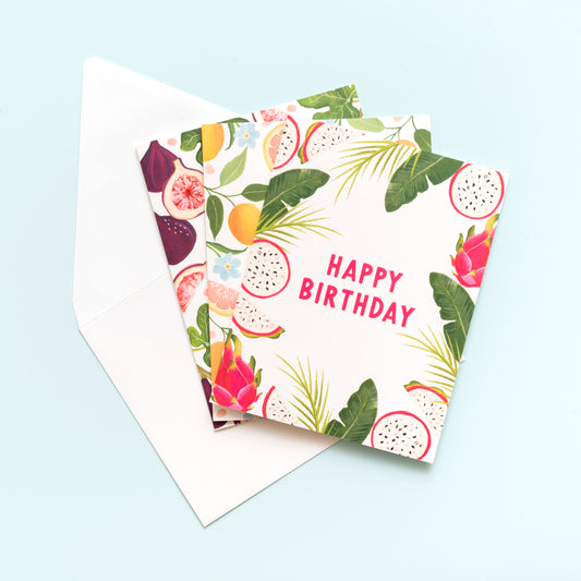 Tropical Dragon Fruit Greeting Card
