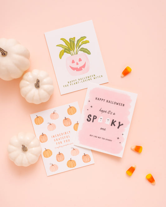 Pumpkin Plant Halloween Greeting Card