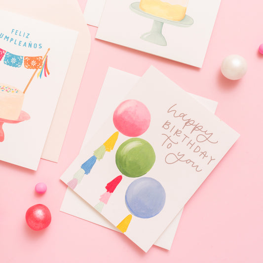 Giant Birthday Balloons Greeting Card