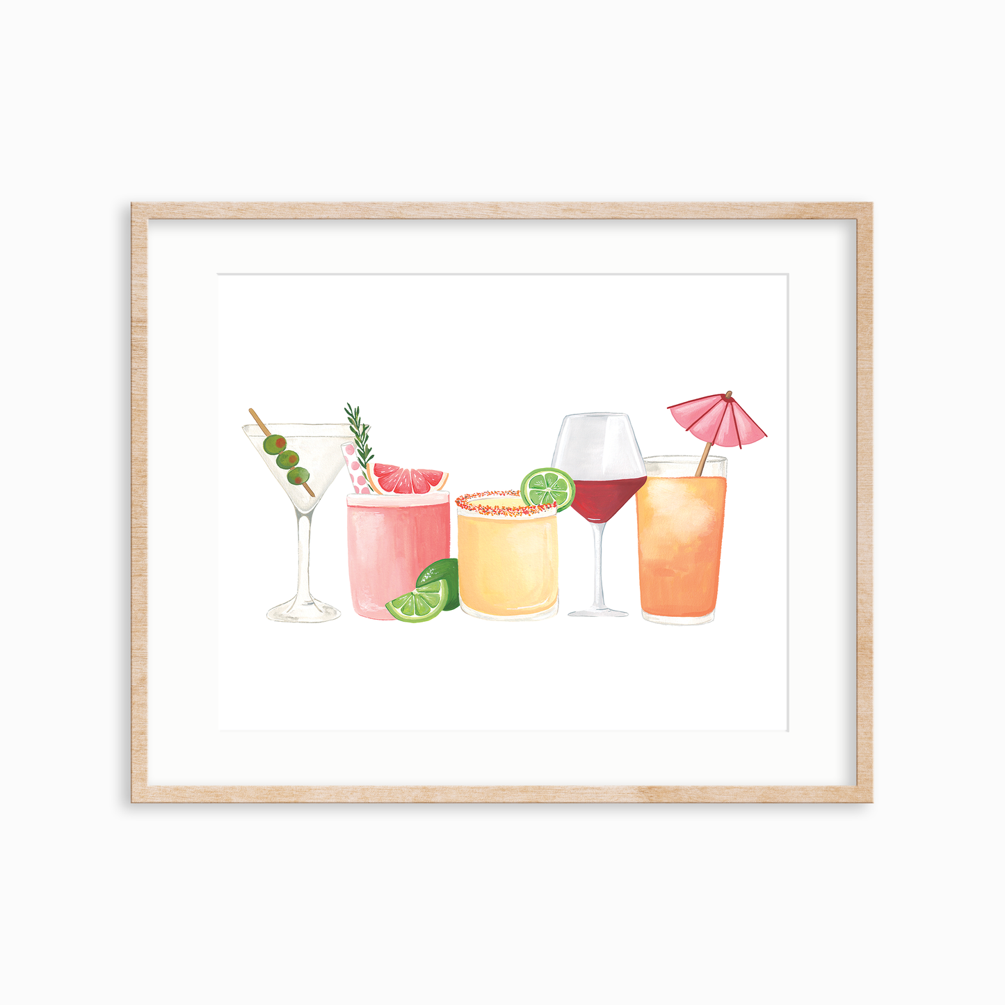 Colorful Cocktails Art Print