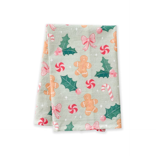 Gingerbread Cheer Tea Towel