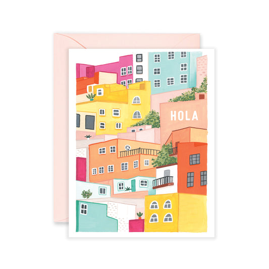 Hola Buildings Everyday Greeting Card