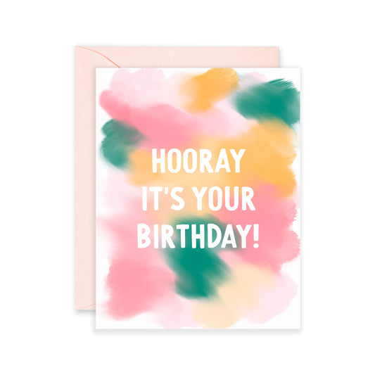 Colorful Hooray Birthday Greeting Card