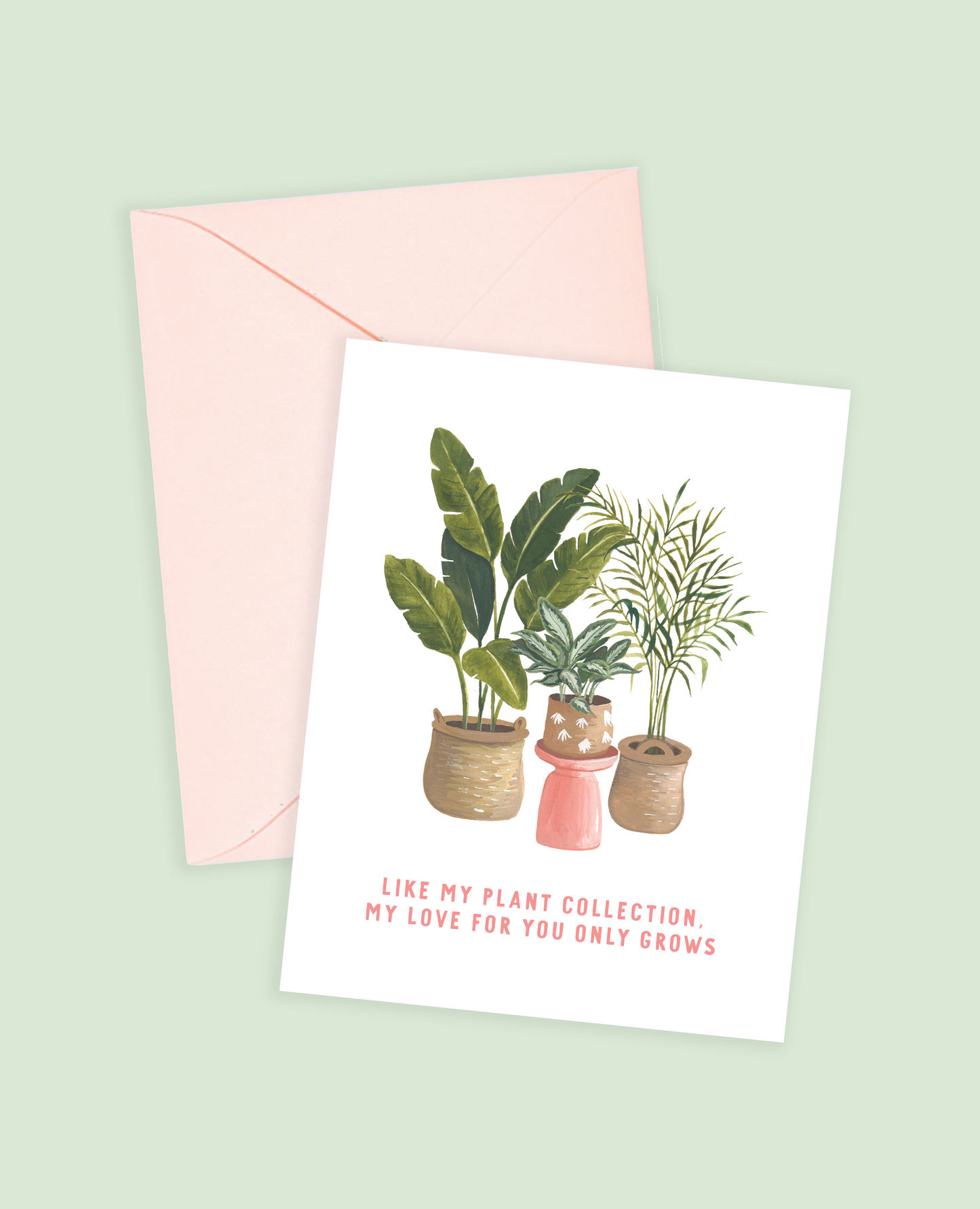 Potted Plants Love Greeting Card