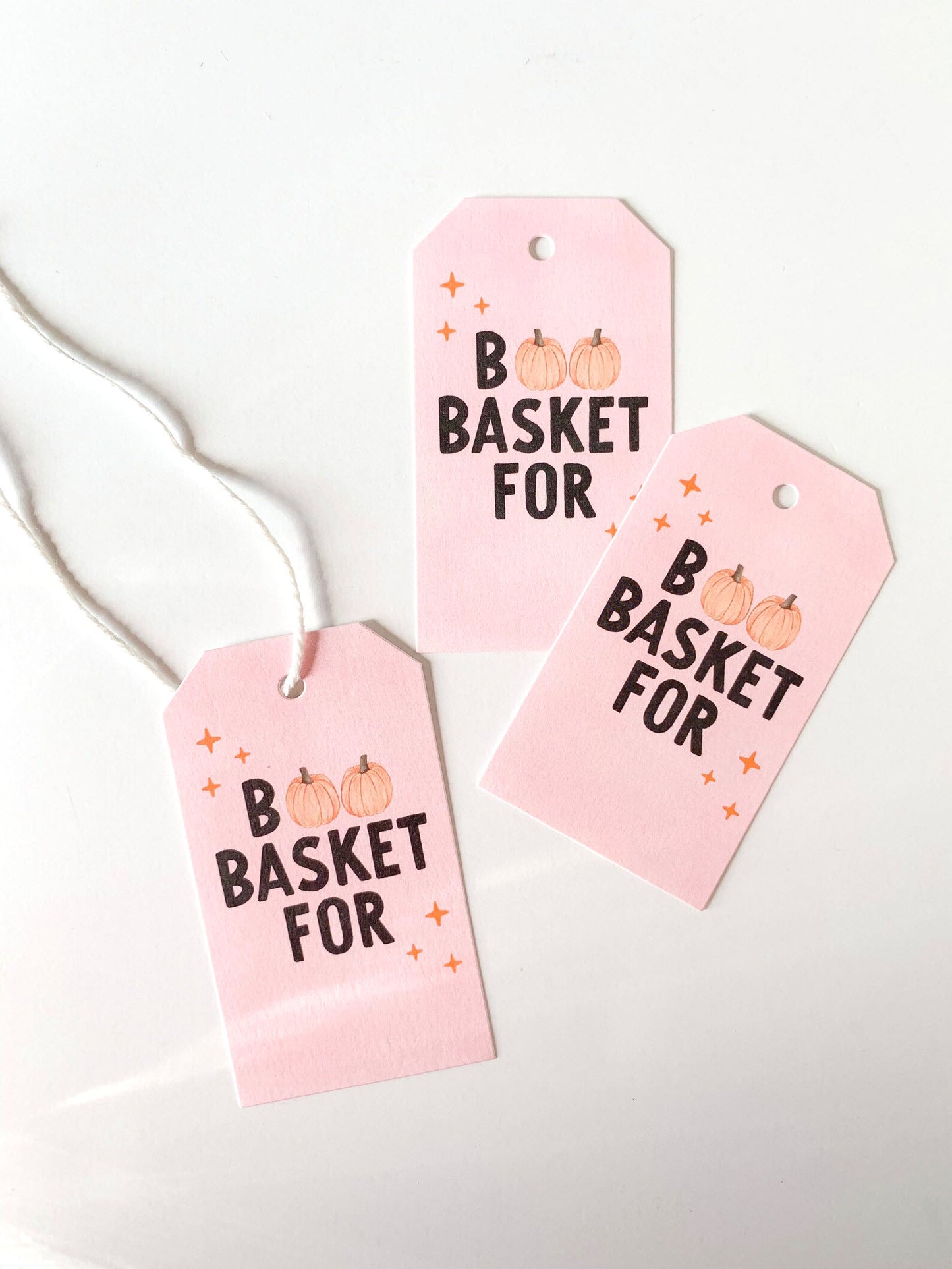 Boo Basket Pumpkin Gift Tags