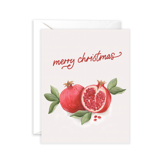 Pomegranate Christmas Card