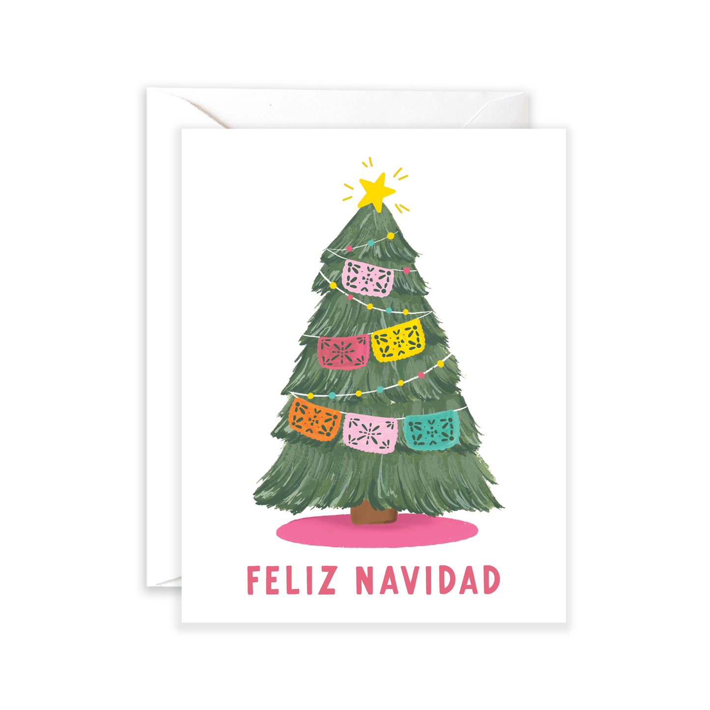 Papel Picado Feliz Navidad Greeting Card