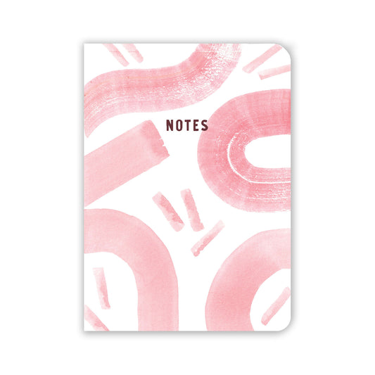 Pink Abstract Brushstrokes Notebook